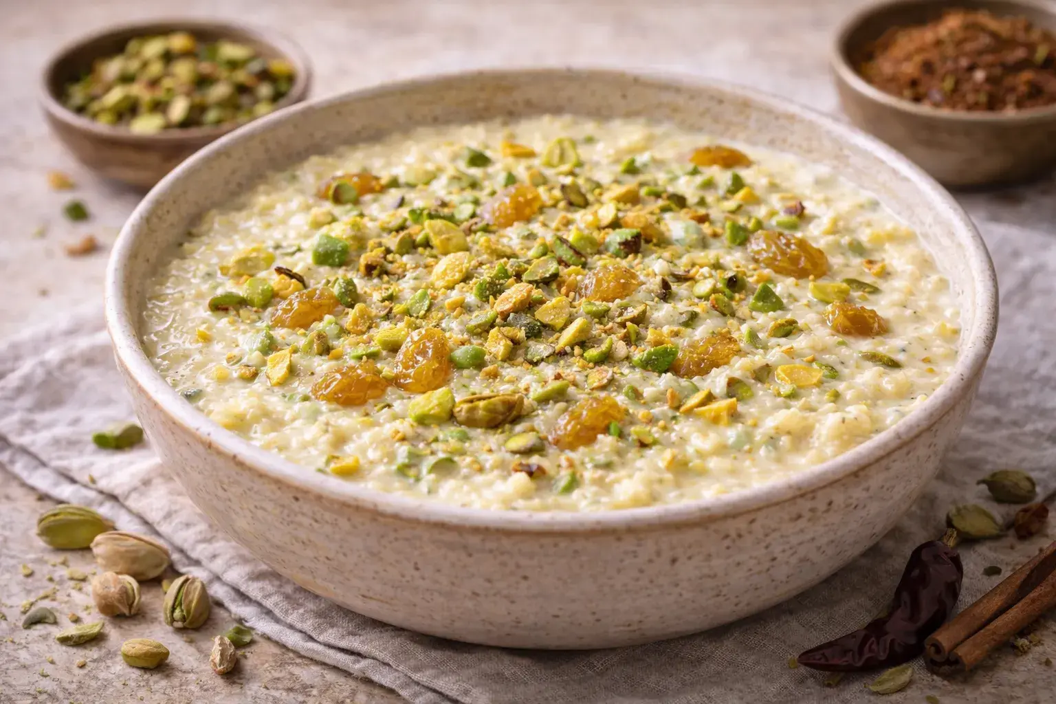 Pistachio Rice Kheer Pudding