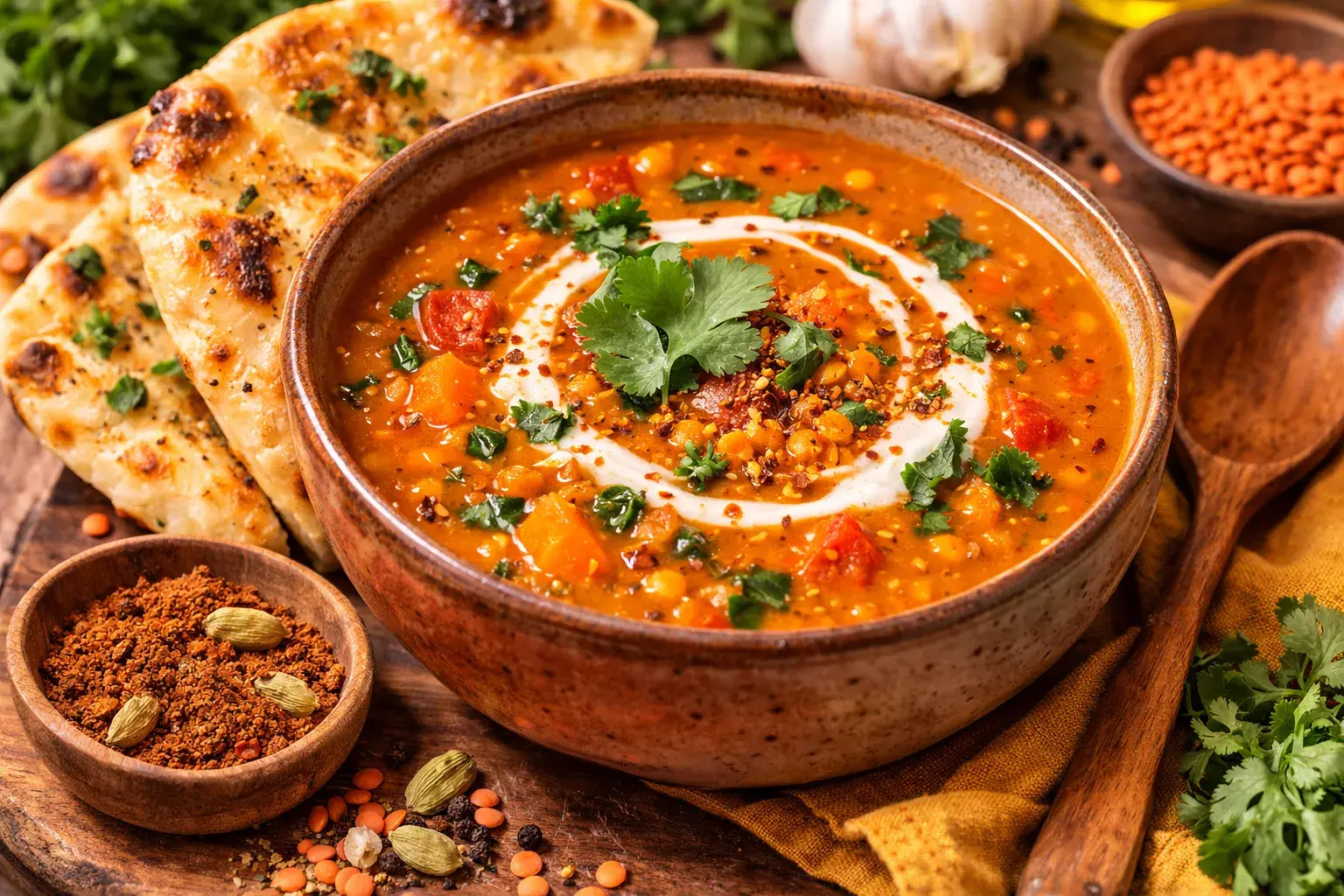 Red Lentil Soup With Garam Masala